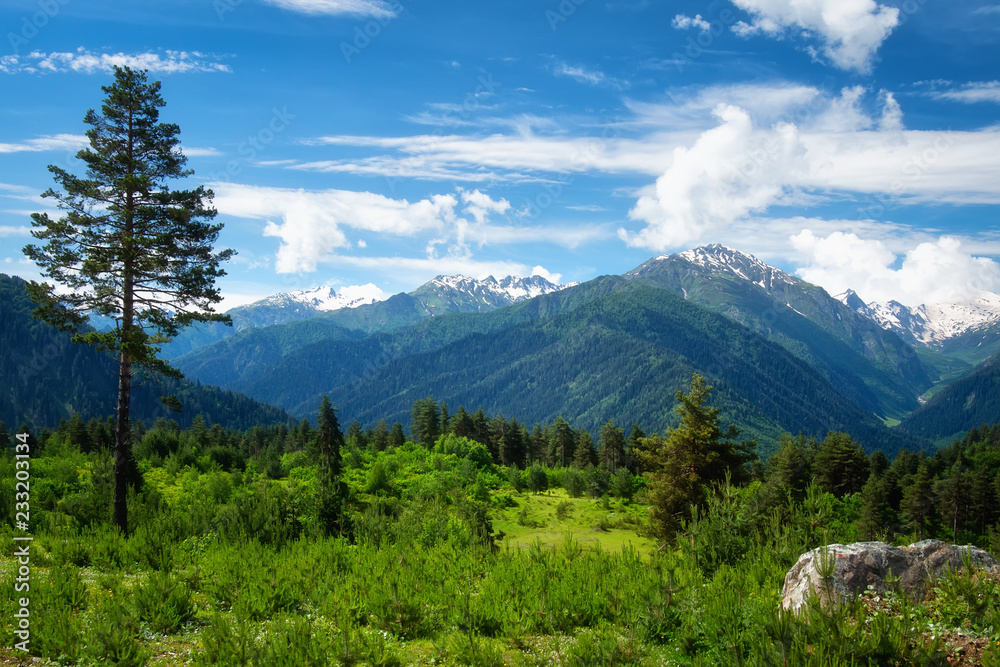 Mountains nature landscape in Georgia