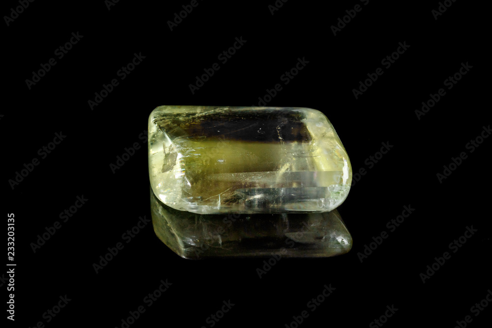 Macro mineral stone spodumene kunzite black background Macro mineral stone spodumene kunzite black background