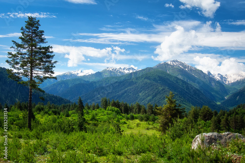 Mountains nature landscape in Georgia