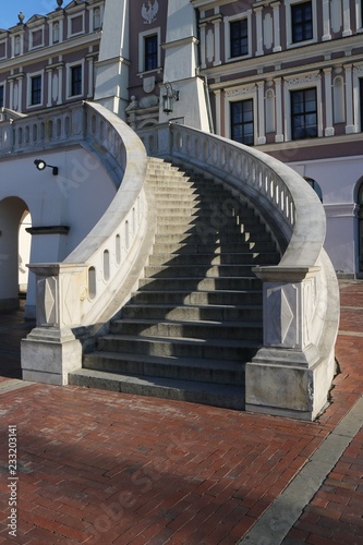 Zamość, poland, Town Hall, UNESCO, stairs, footway, Market Square, architecture, old, facade, 