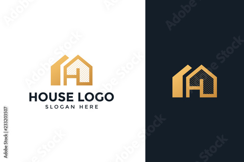 gold house logo real estate company