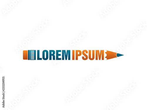 Education and pencil vector logo design