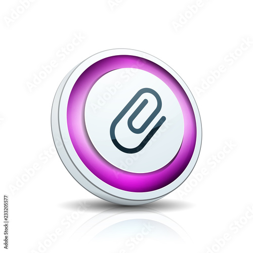 Free Download Paperclip button - GFXLoad