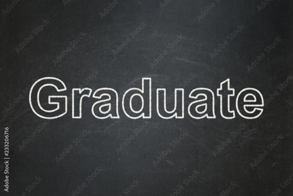 Obraz premium Learning concept: text Graduate on Black chalkboard background