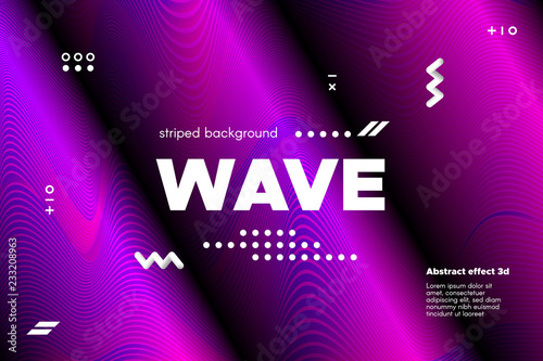 3d Distorted Wave Stripes and Ripple of Surface.