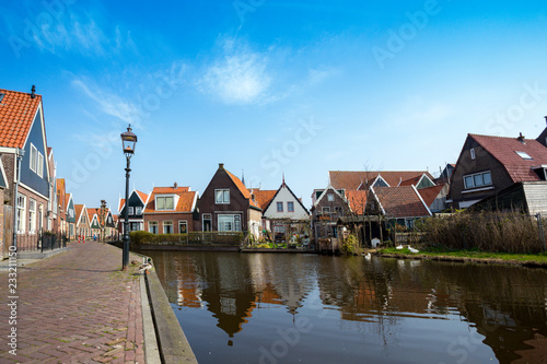fishing village volendam in the netherlands photo