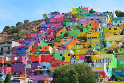 Obraz na płótnie Mural Street Art coloré Pachuca Hidalgo Mexique w salonie