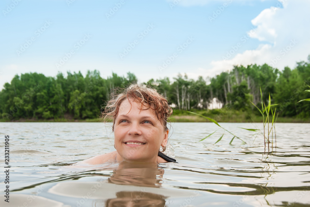 Fototapeta premium woman in water