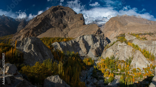 Autumn at Hunza Valley. Northern Area Pakistan