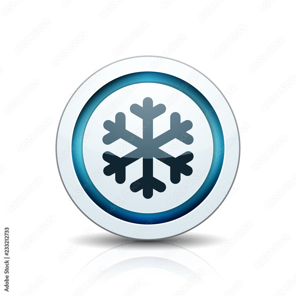 Snowflake button illustration Snowflake button illustration