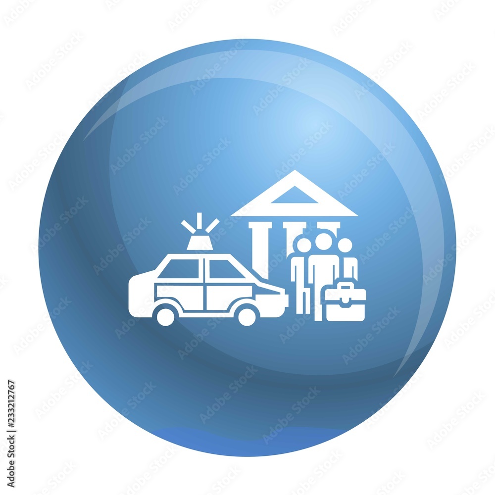 Police bribery case icon. Simple illustration of police bribery case vector icon for web design isolated on white background Police bribery case icon. Simple illustration of police bribery case vector icon for web design isolated on white background