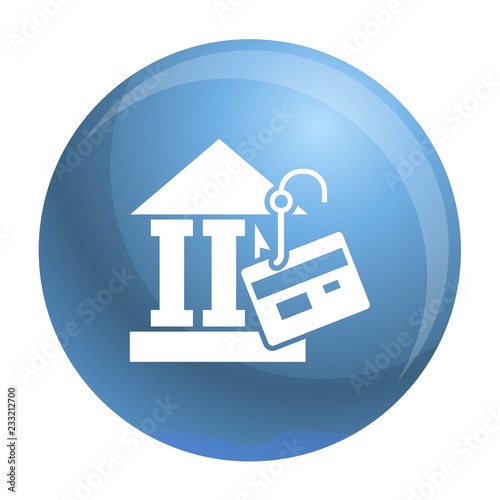 Bank phishing icon. Simple illustration of bank phishing vector icon for web design isolated on white background