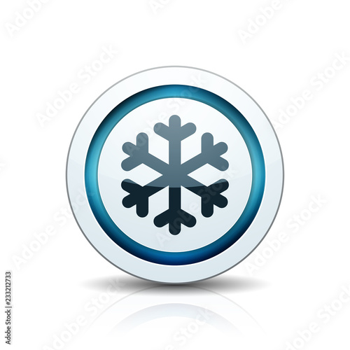 Snowflake button illustration