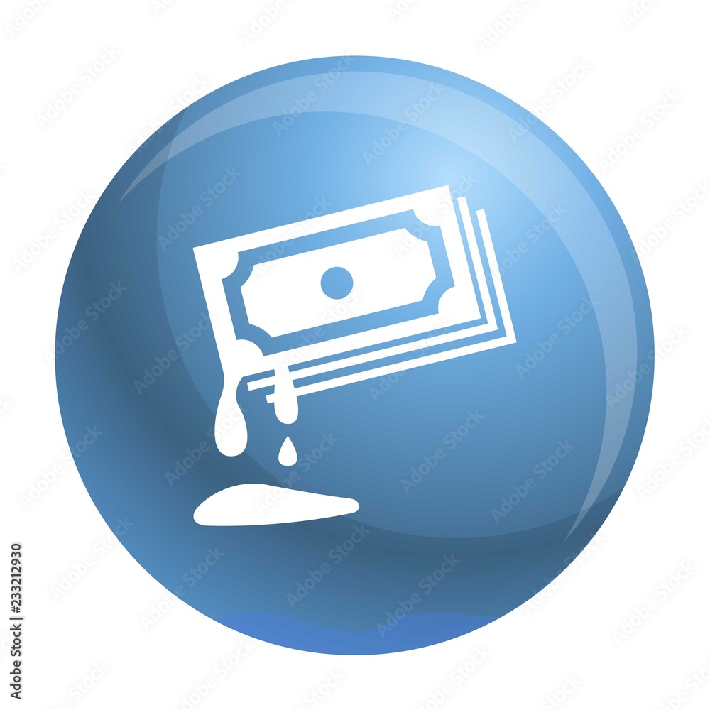 Blood money icon. Simple illustration of blood money vector icon for