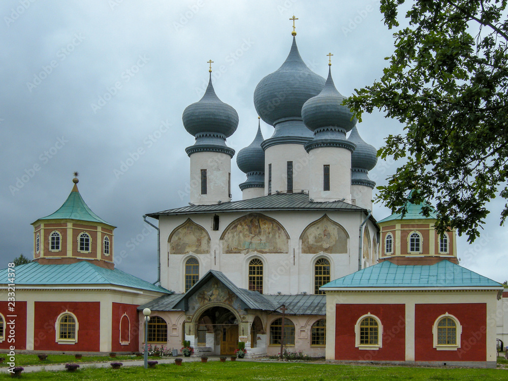 Leningrad region. The Town Of Tikhvin. Tikhvin monastery. Assumption Cathedral, where the icon of our lady of Kazan is kept