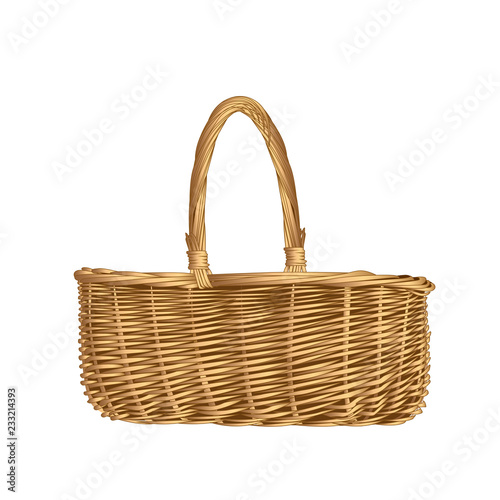 The basket isolated on a white background. Vector illustration.