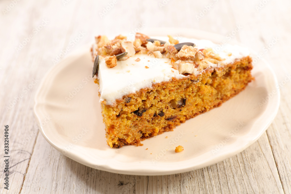 slice of carrot cake