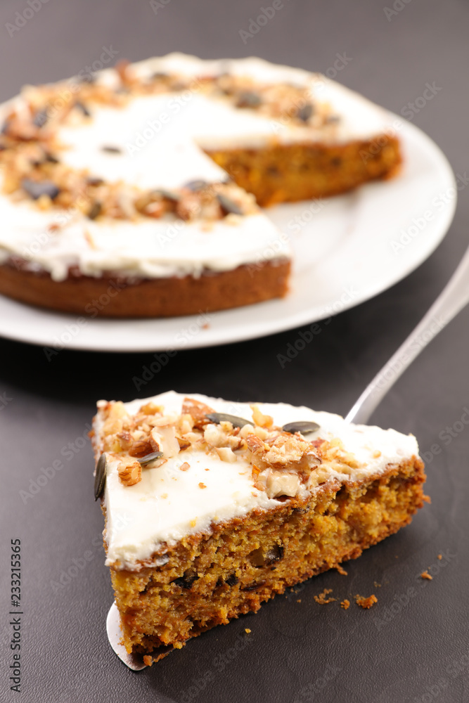 carrot cake with cream carrot cake with cream