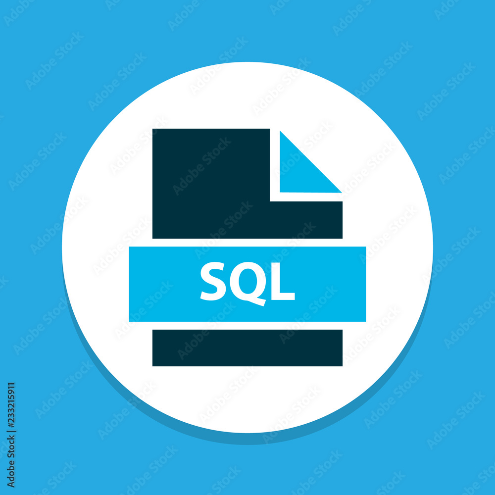 File sql icon colored symbol. Premium quality isolated backup element ...