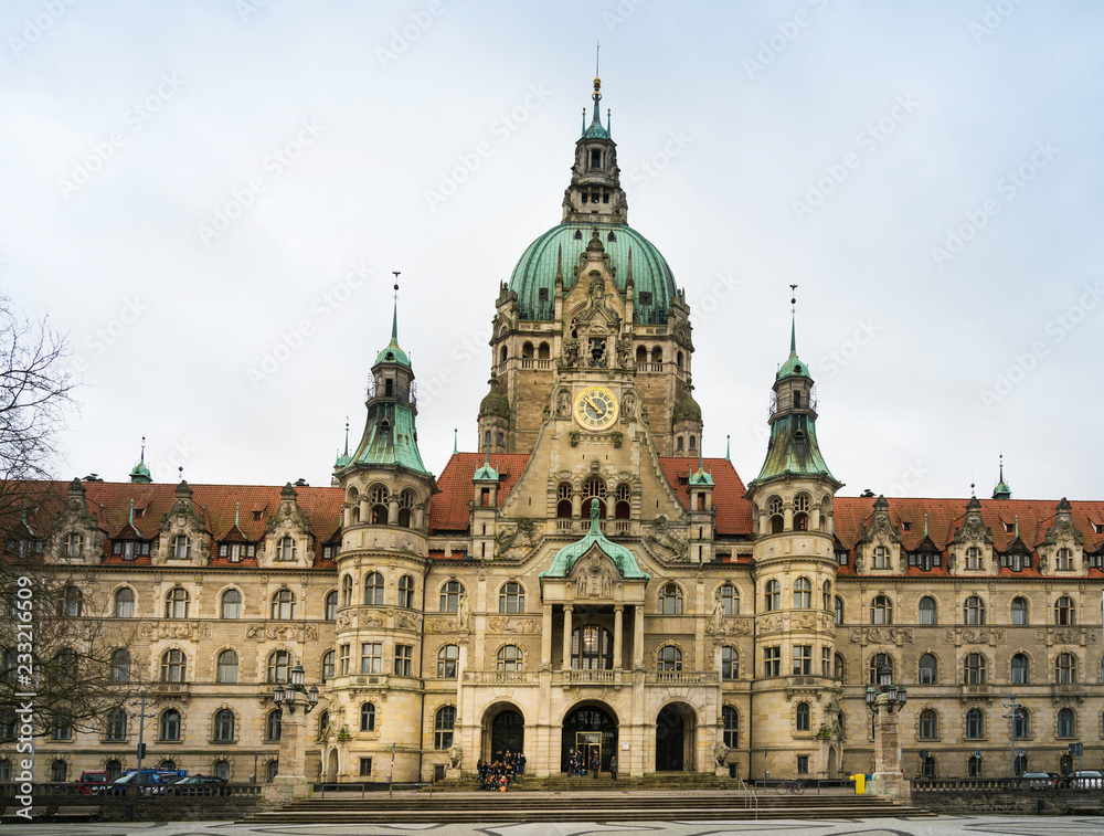 HANNOVER, GERMANY-March 13, 2018: new town City hall in Hanover, Germany.