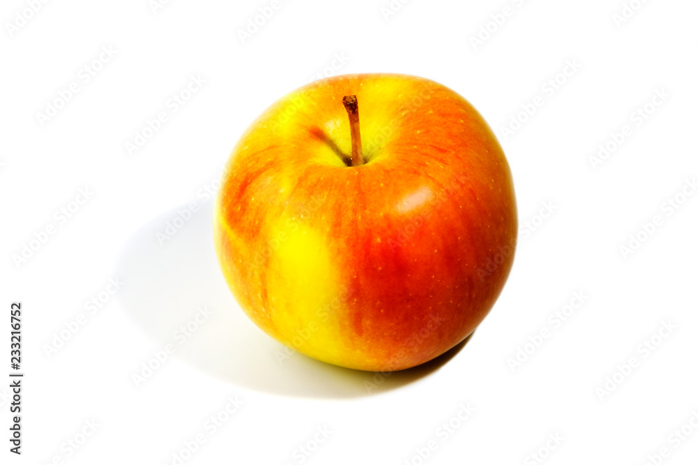 Ripe red apple isolated on the white background. Ripe red apple isolated on the white background.