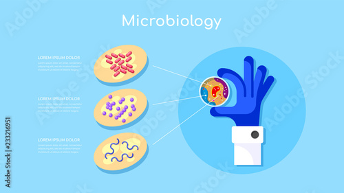 Microbiological research concept