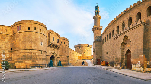Canvas Panorama of rampart and mosque of Saladin Citadel, Cairo, Egypt