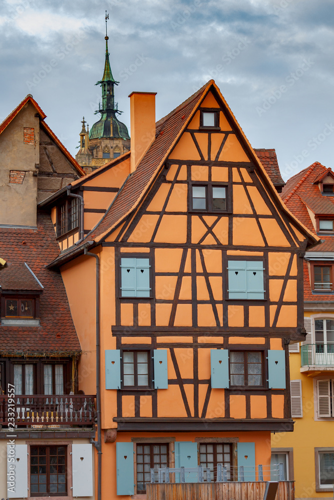 Colmar. The old half-timbered houses. Colmar. The old half-timbered houses.