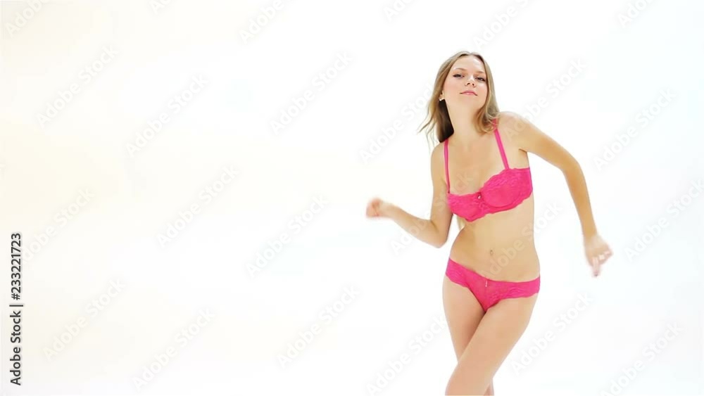 sexy young girl posing against white background sexy young girl posing against white background