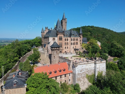 Schloss Wernigerode im Harz in Deutschland