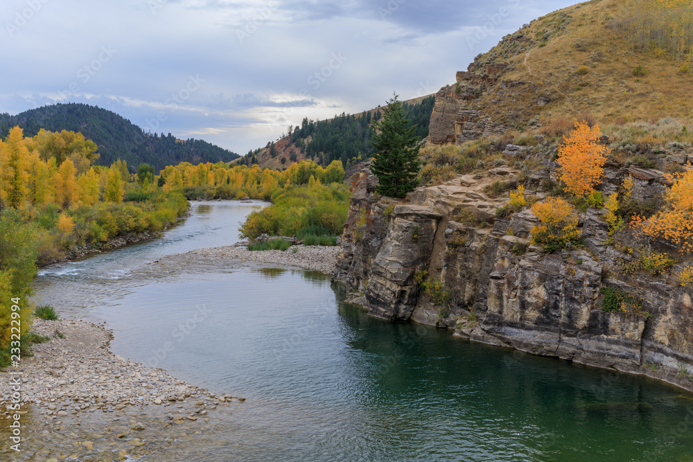 Gros Ventre River Wyoming in Autumn