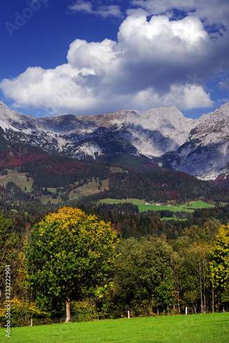 View of Wilder Kaiser Mountains, Tyrol, Austria