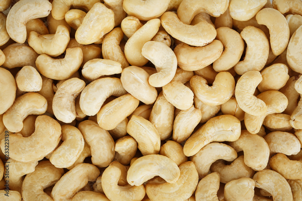 Organic Cashew with no shell on a background Organic Cashew with no shell on a background