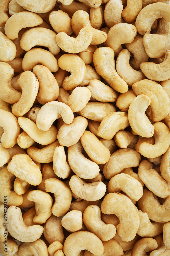Organic Cashew with no shell on a background Organic Cashew with no shell on a background