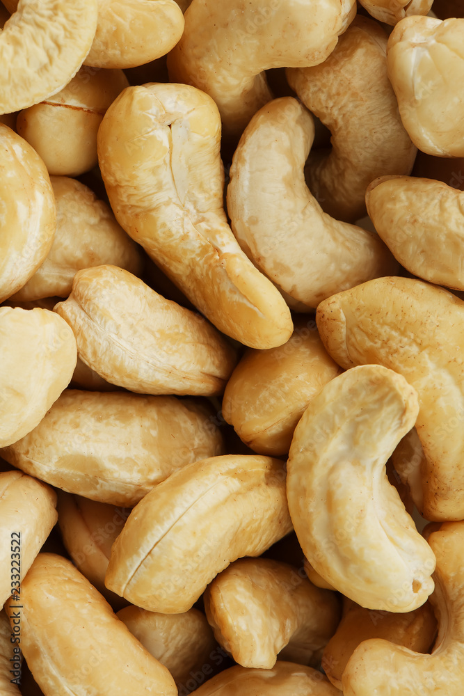Organic Cashew with no shell on a background Organic Cashew with no shell on a background
