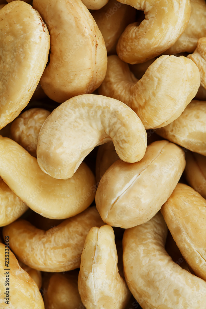 Organic Cashew with no shell on a background Organic Cashew with no shell on a background