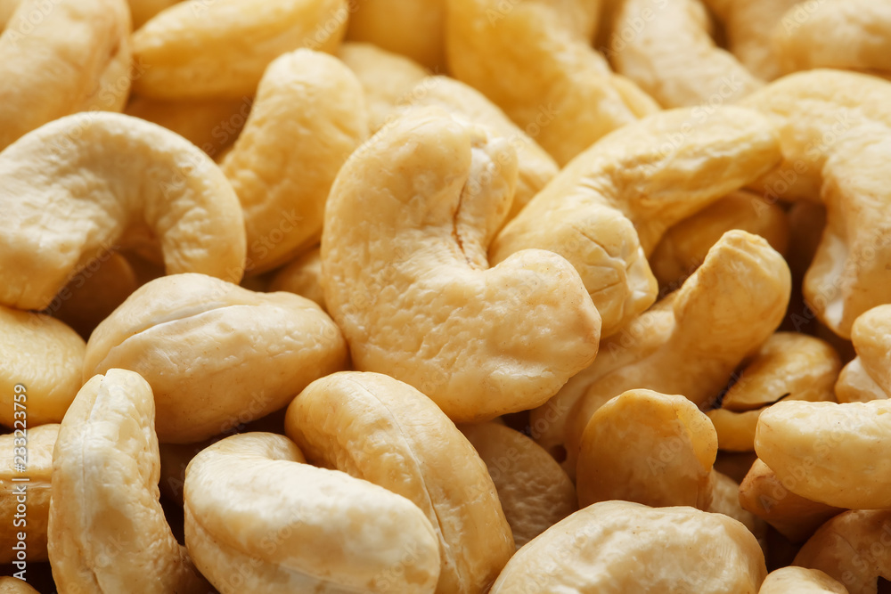 Organic Cashew with no shell on a background Organic Cashew with no shell on a background