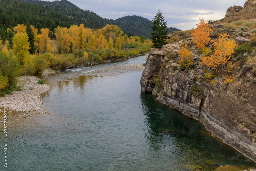 Gros Ventre River Wyoming in Autumn Gros Ventre River Wyoming in Autumn