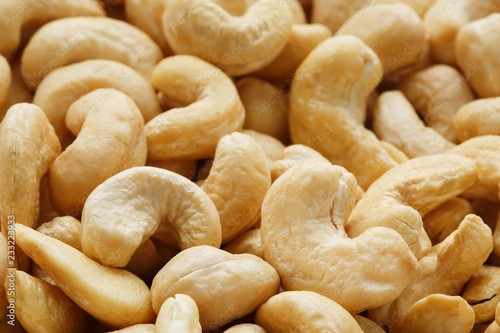 Organic Cashew with no shell on a background Organic Cashew with no shell on a background