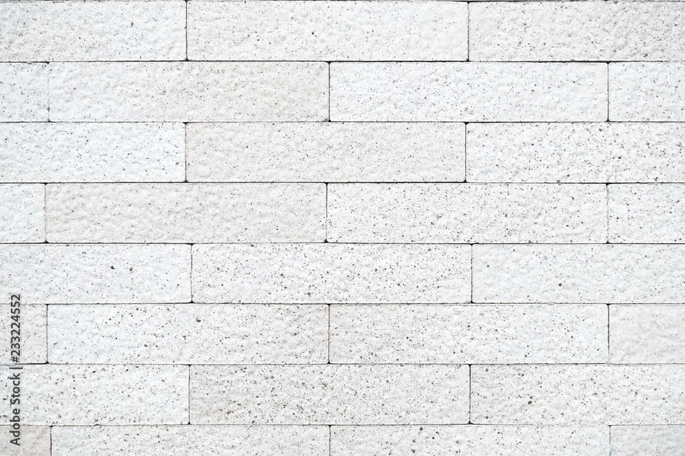 Naklejka premium White brick wall, Vintage texture background