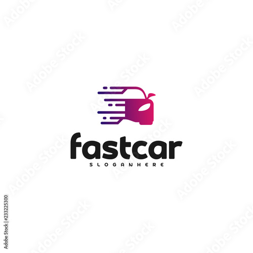 Fast Car Automotive Logo Design Template. Electric car logo vector