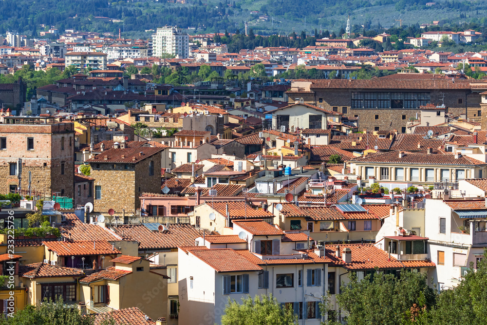 View of Italian residential buildings