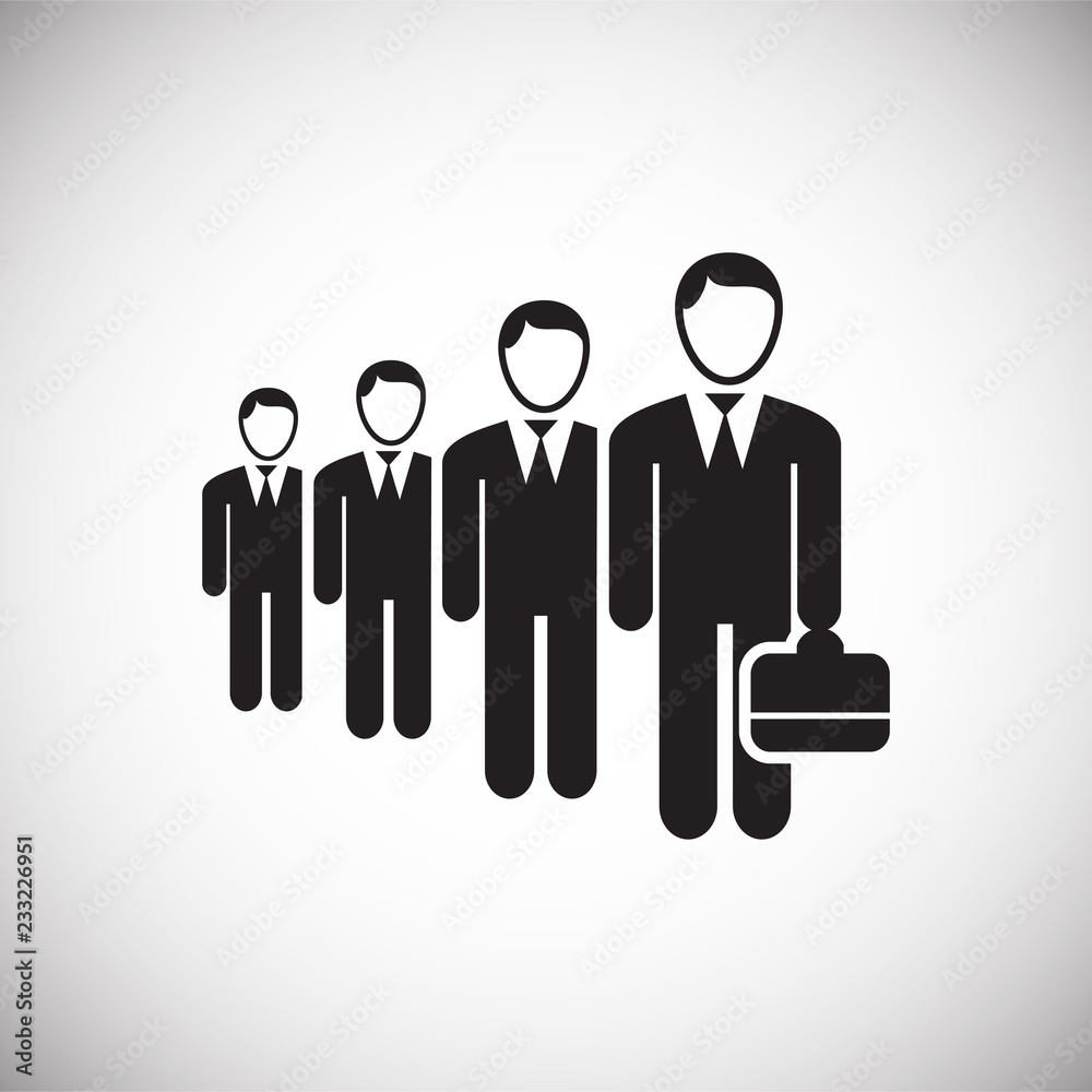 Businessmans crowd on white background icon Businessmans crowd on white background icon
