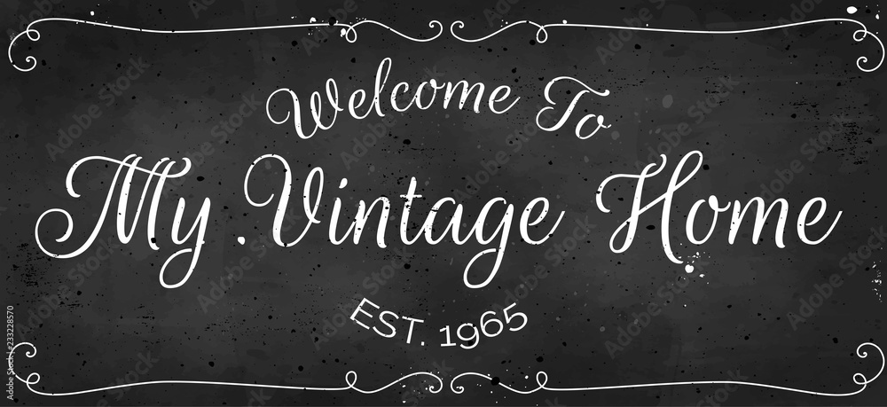Beautiful Vintage Welcome Sign for stylish home design and decoration