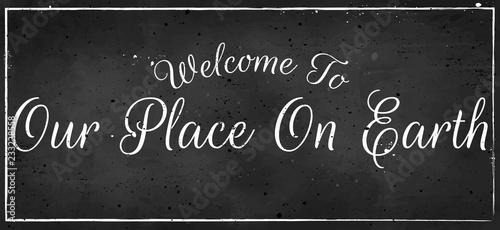 Beautiful Vintage Welcome Sign for stylish home design and decoration vector
