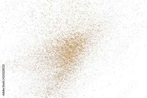 Sand dust isolated on white background and texture, with clipping path, top view © dule964