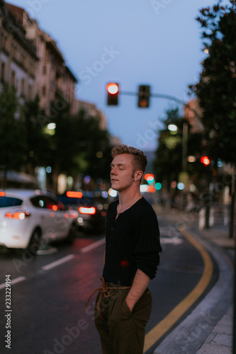 Wallpaper Mural young man close to the road Torontodigital.ca