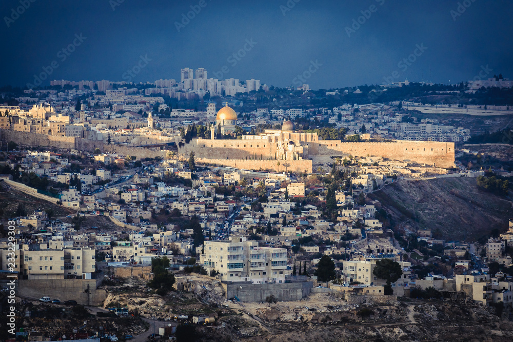 Fototapeta premium aerial view of Jerusalem 