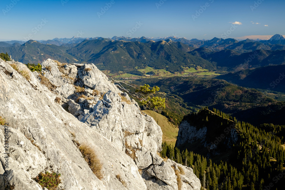 Fototapeta premium Abendpanorama in den bayrischen Alpen