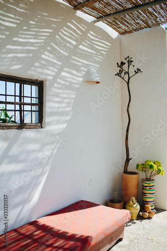 Lovely terrace with sofa in Nijar, Almeria, Spain photo
